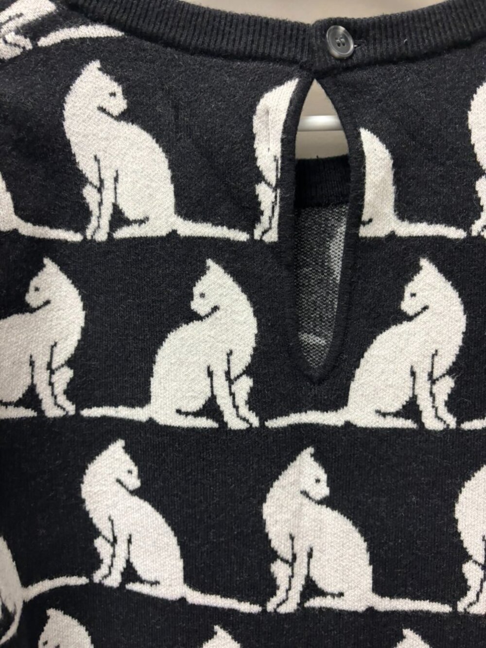 Maeve Anthropologie black & white cat sweater, medium - Picture 5 of 6